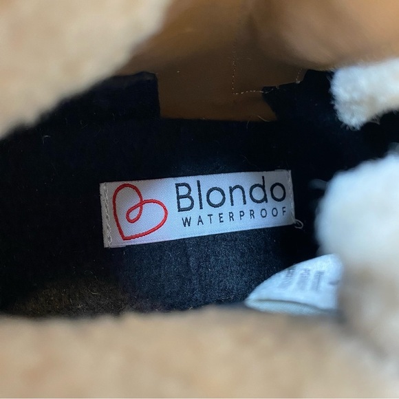 Blondo Devin Waterproof Lace Up Suede Camel Bootie 7M - Picture 13 of 15